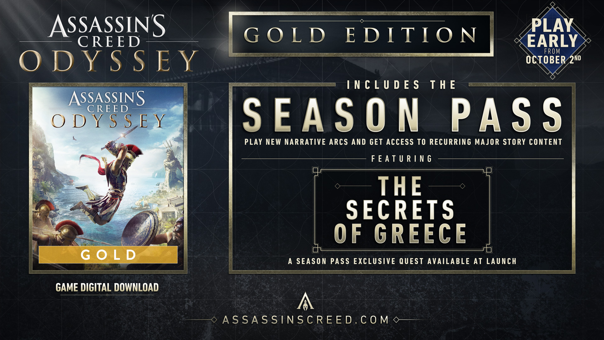 خرید سی دی کی اریجینال یوپلی بازی Assassins Creed Odyssey Gold Edition