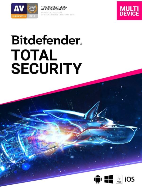 لایسنس نرم افزار Bitdefender Total Security 2022 | مدت 3 ماهه | 5 دستگاه